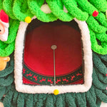 Load image into Gallery viewer, Christmas Tree-Shaped Felt Bunny Hideout with Mat – Spacious, Stable & Festive