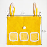 Load image into Gallery viewer, Hanging Rabbit Hay Bag Feeder with Bunny Design – Durable Double-Layer Polyester, Large Openings, Cute &amp; Eye-Catching