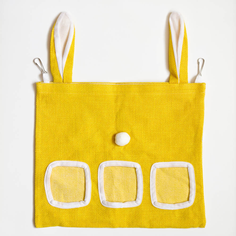 Hanging Rabbit Hay Bag Feeder with Bunny Design – Durable Double-Layer Polyester, Large Openings, Cute & Eye-Catching