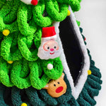 Load image into Gallery viewer, Christmas Tree-Shaped Felt Bunny Hideout with Mat – Spacious, Stable &amp; Festive