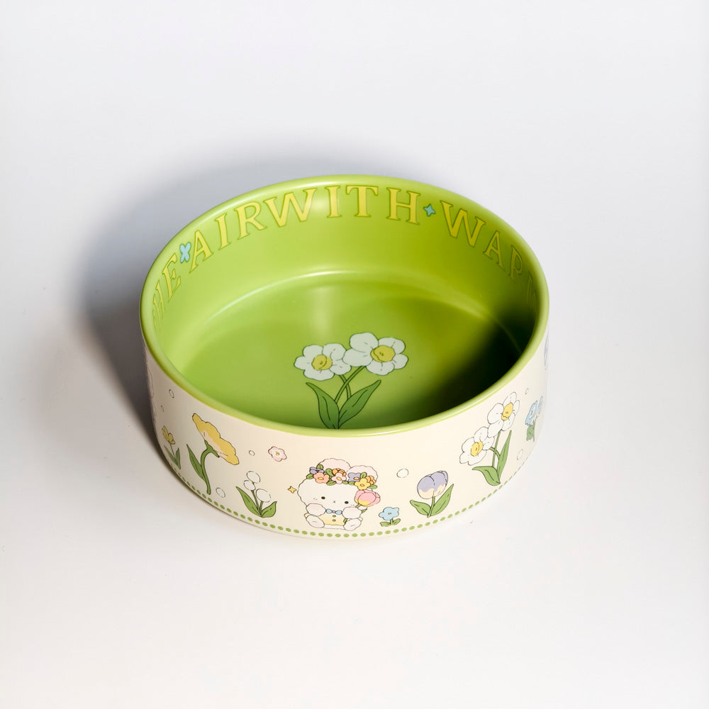 Non-Tip Ceramic Rabbit Water Bowl & Food Dish – Wide Opening, Heavy & Easy to Clean