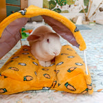 Load image into Gallery viewer, Plush Sherpa-Style Rabbit Hideout Tunnel with Arched Canopy – Cozy, Enclosed &amp; Multi-Use